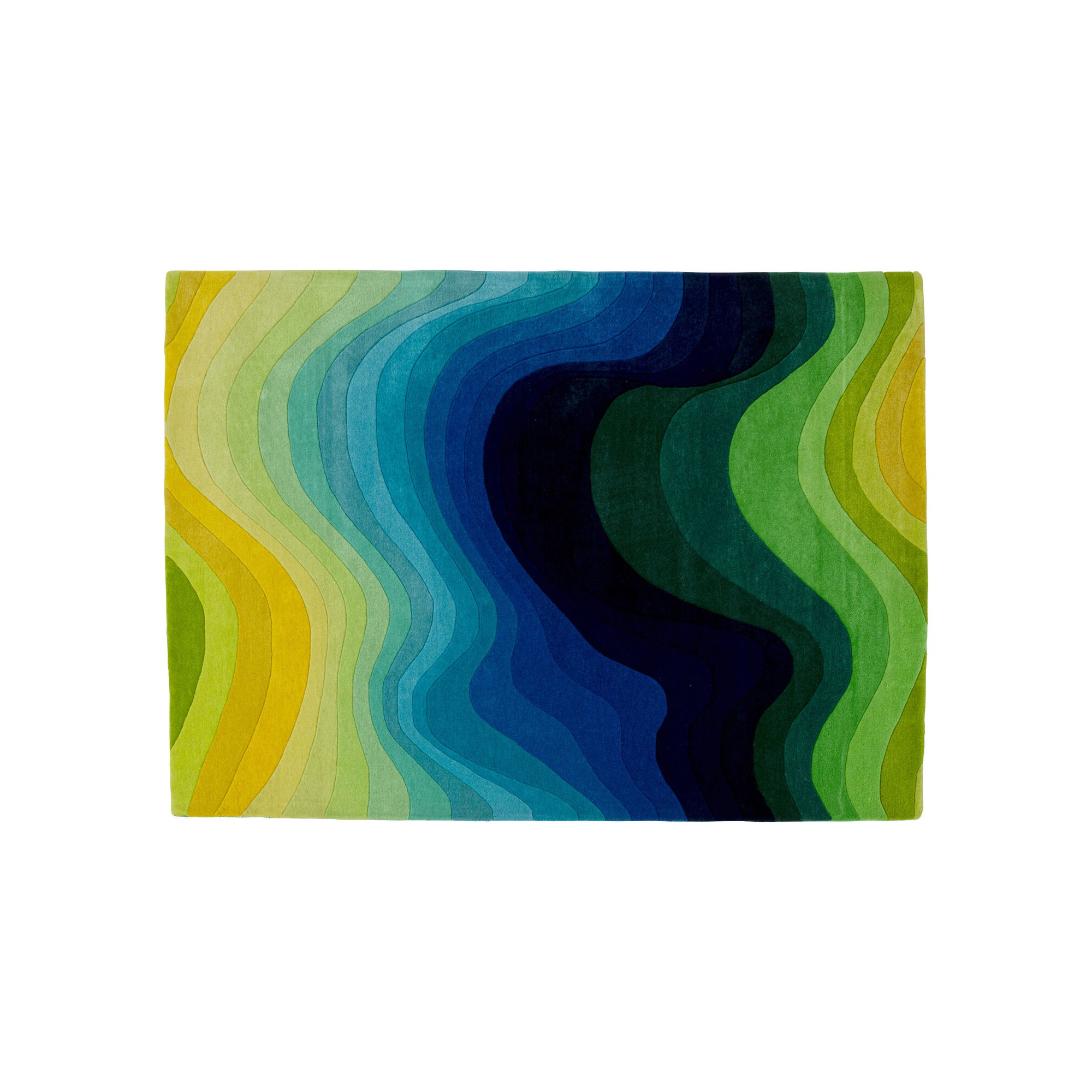 Tapis Aura 240x170cm vert et bleu Kare Design