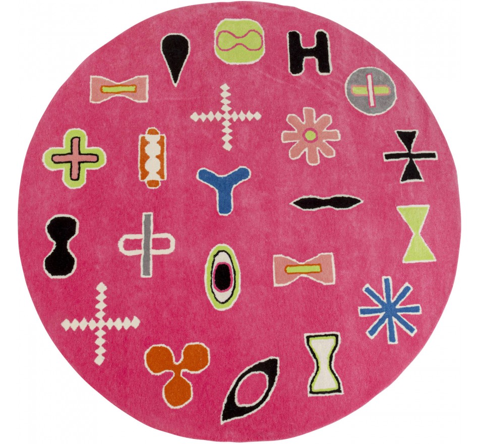 Carpet Glyph Ø200cm pink Kare Design