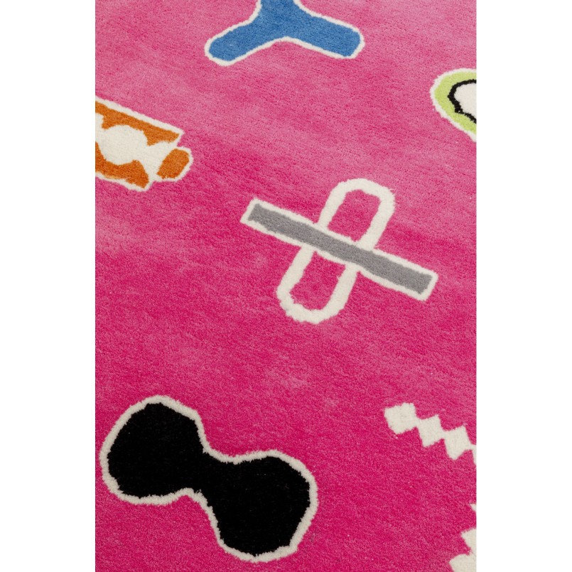 Tapis rose à motifs abstraits - Glyph - Kare Design