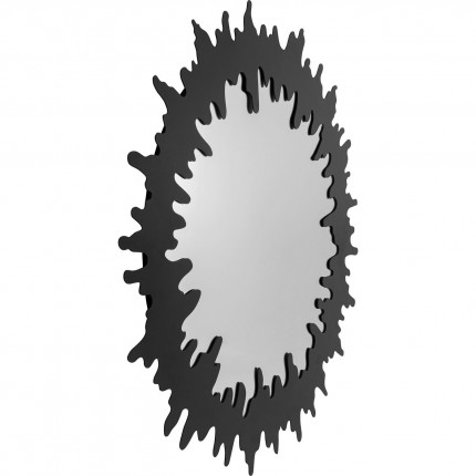 Wall Mirror Heartbeat Ø120cm black Kare Design