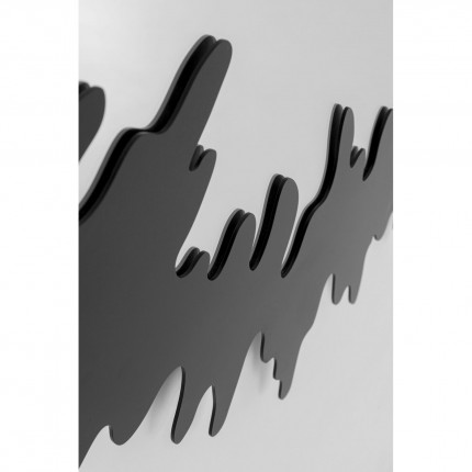 Wall Mirror Heartbeat Ø120cm black Kare Design