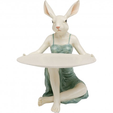 Deco girl rabbit in a dress tray Kare Design