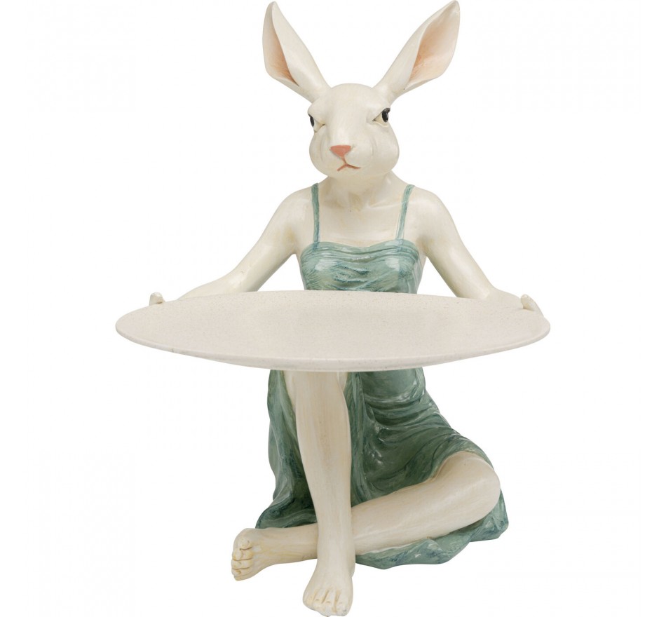 Deco girl rabbit in a dress tray Kare Design