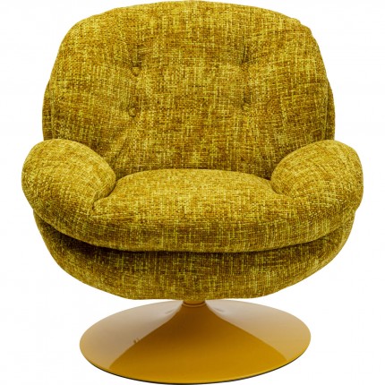 Draaifauteuil Cosy geel Kare Design
