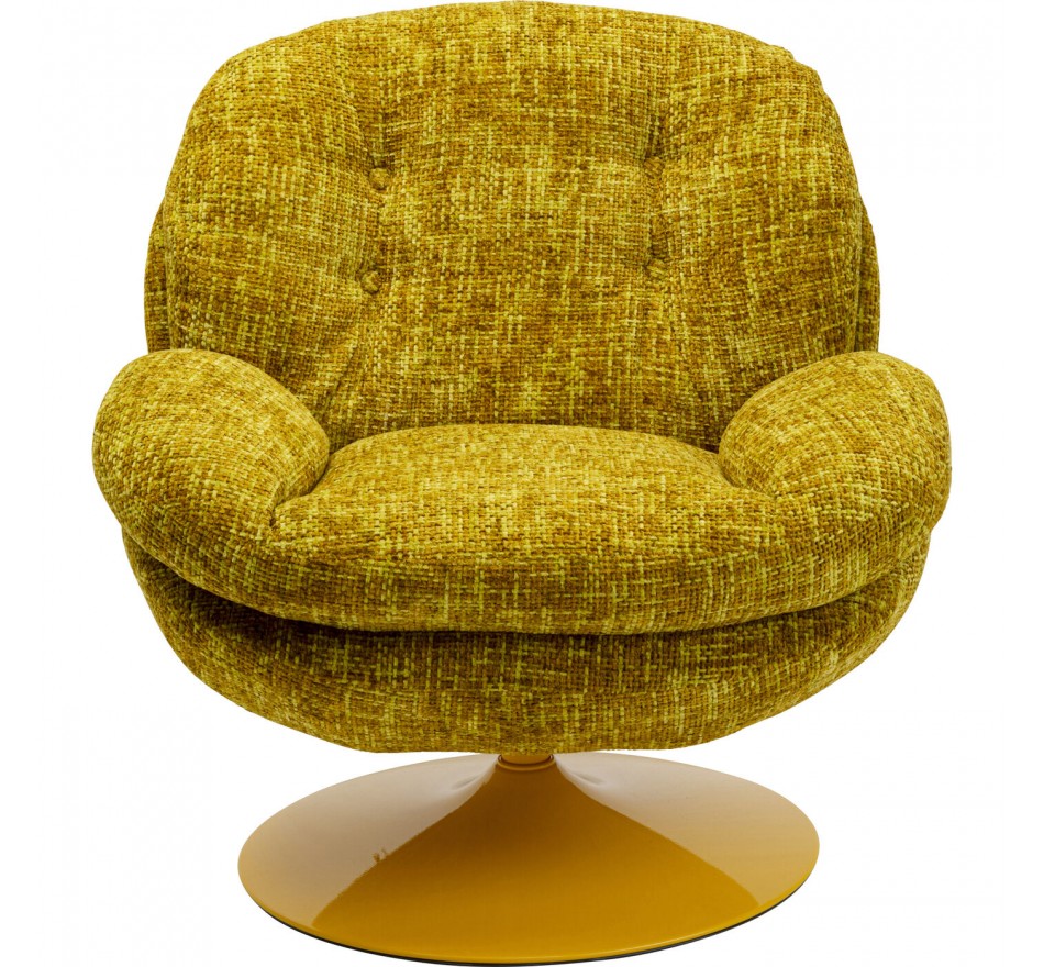 Swivel Armchair Cosy yellow Kare Design