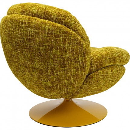 Draaifauteuil Cosy geel Kare Design