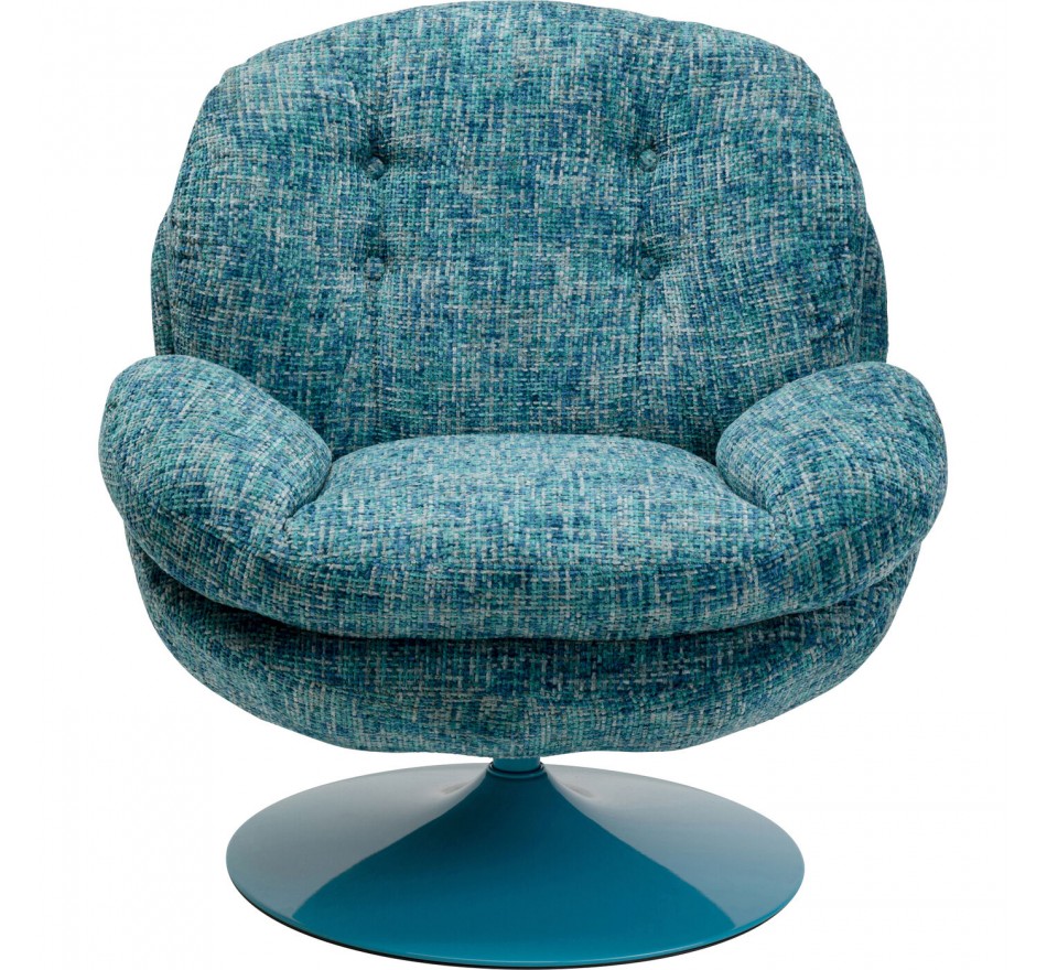 Draaifauteuil Cosy blauw Kare Design