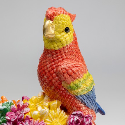Deco woman flowers parrot 28cm Kare Design