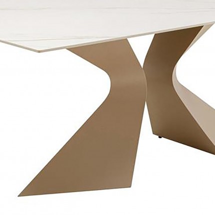 Console Gloria 140x45cm beige ceramic white Kare Design