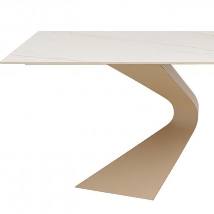 Console Gloria 140x45cm beige keramiek wit Kare Design