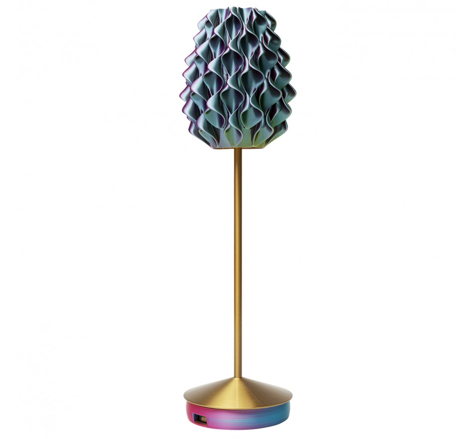 Tafellamp Swirl Sunset goud Kare Design