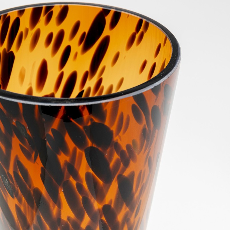 Bruine glazen vaas - Karamel - Kare Design