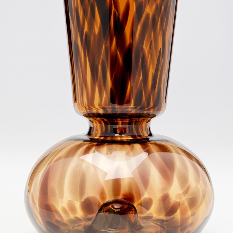 Bruine glazen vaas - Karamel - Kare Design