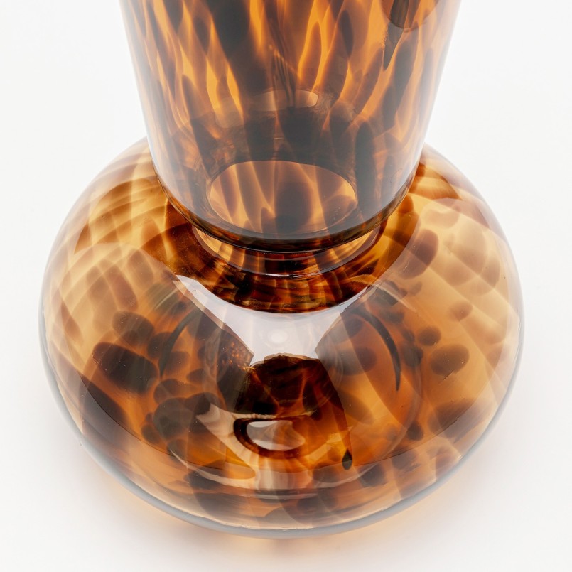 Bruine glazen vaas - Karamel - Kare Design