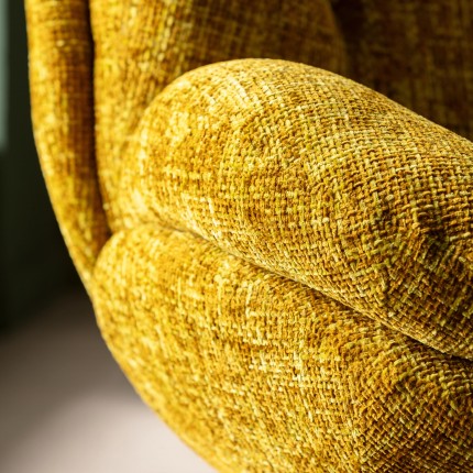 Draaifauteuil Cosy geel Kare Design