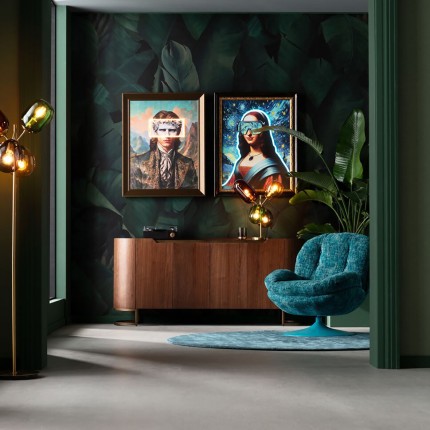 Swivel Armchair Cosy blue Kare Design