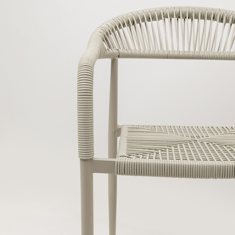Beige Garden Chair with Armrests - Palma - Kare Design