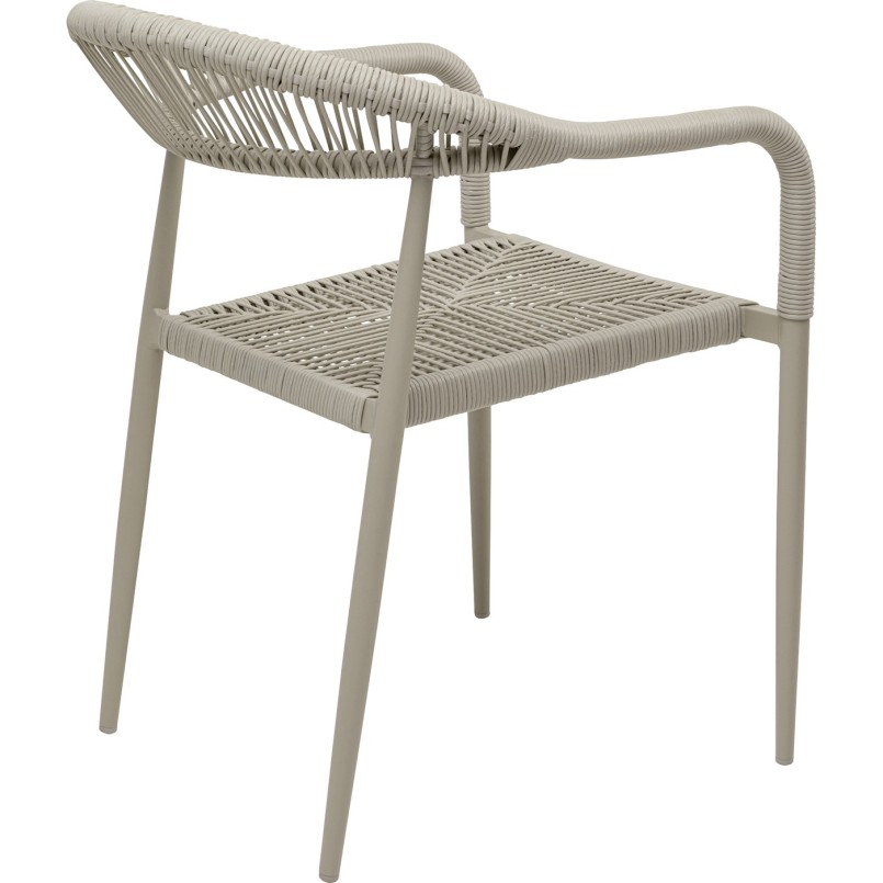Beige tuinstoel met armleuningen - Palma - Kare Design