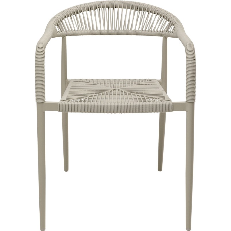Chaise de jardin avec accoudoirs beige - Palma - Kare Design