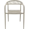 Beige tuinstoel met armleuningen - Palma - Kare Design