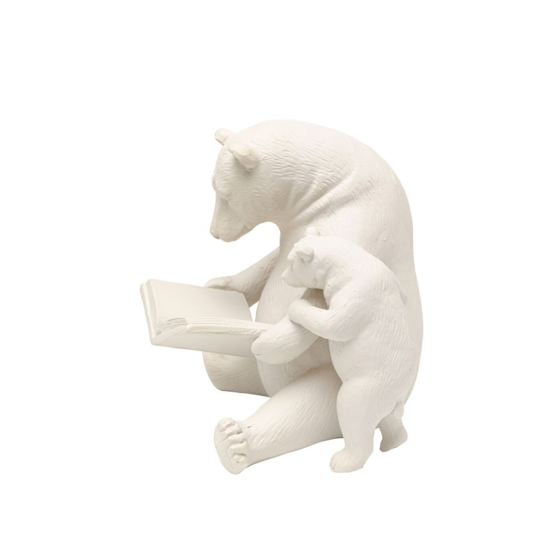 Figurine décorative Reading Bears greige