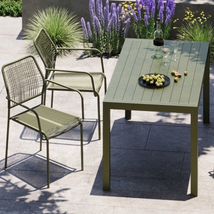 Outdoor Table Madagascar 140x80cm green Kare Design