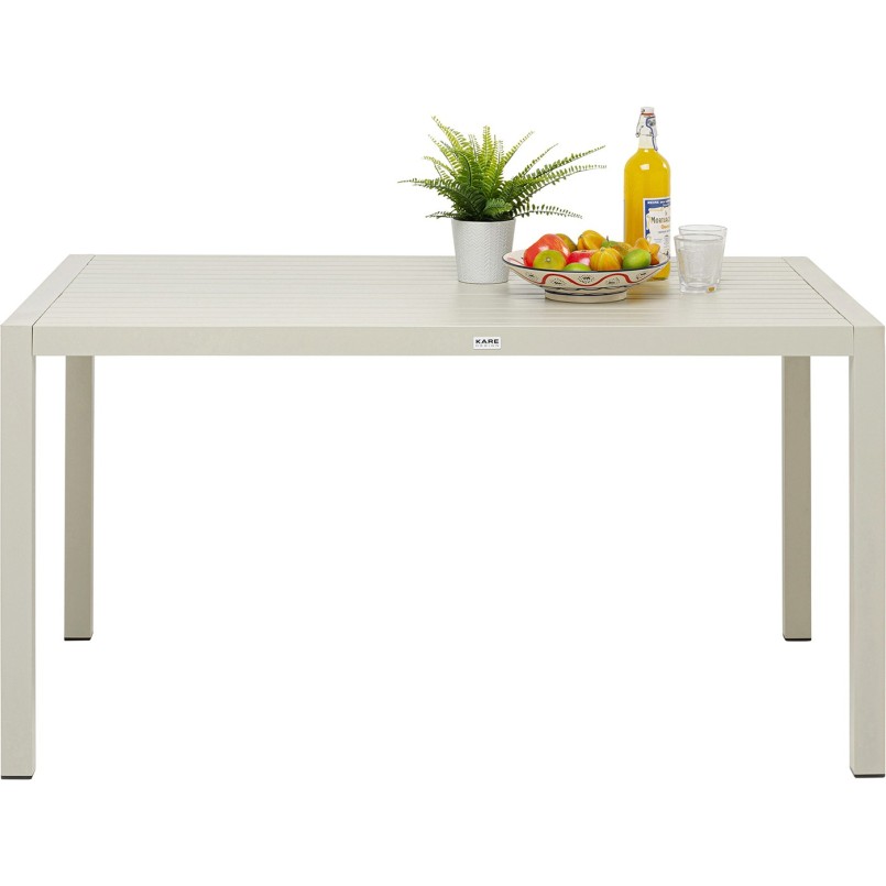 Table de jardin en acier beige - Madagascar - Kare Design