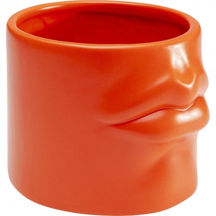 Vaas lippen 12cm oranje Kare Design