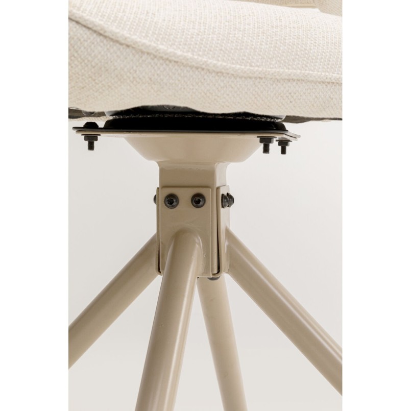 Chaise avec accoudoirs pivotante beige - Gina - Kare Design