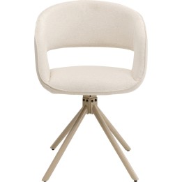 Chaise avec accoudoirs pivotante beige - Gina - Kare Design