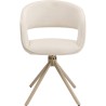 Chaise avec accoudoirs pivotante beige - Gina - Kare Design