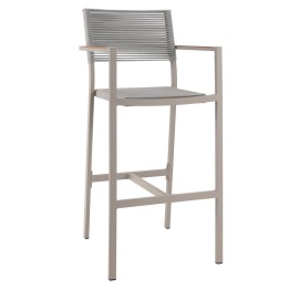 Tabouret de bar de jardin gris - Aruba - Gescova