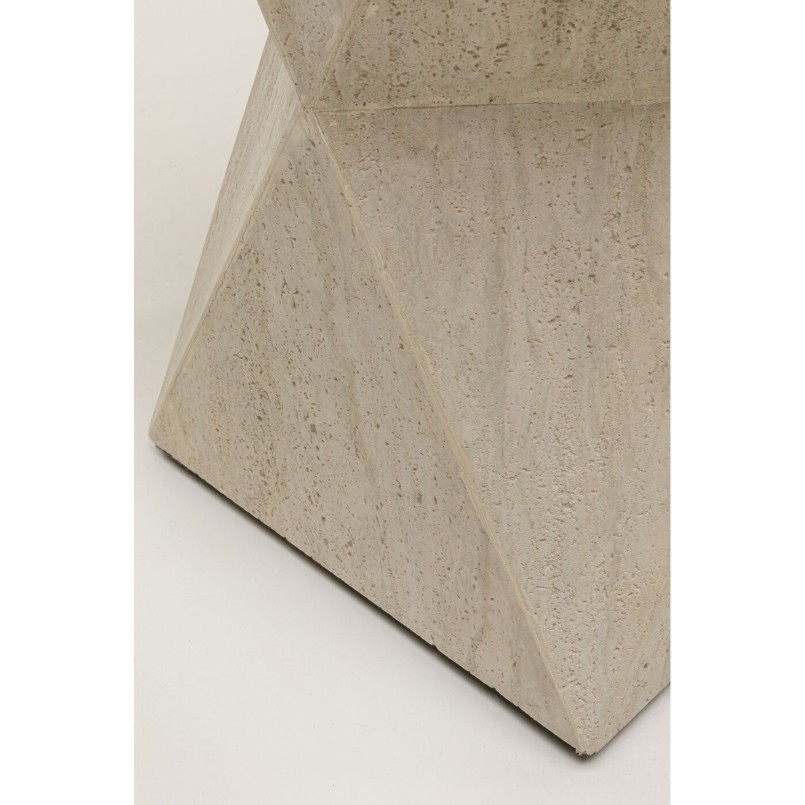 Table d appoint Luxury Triangle Travertine 54cm