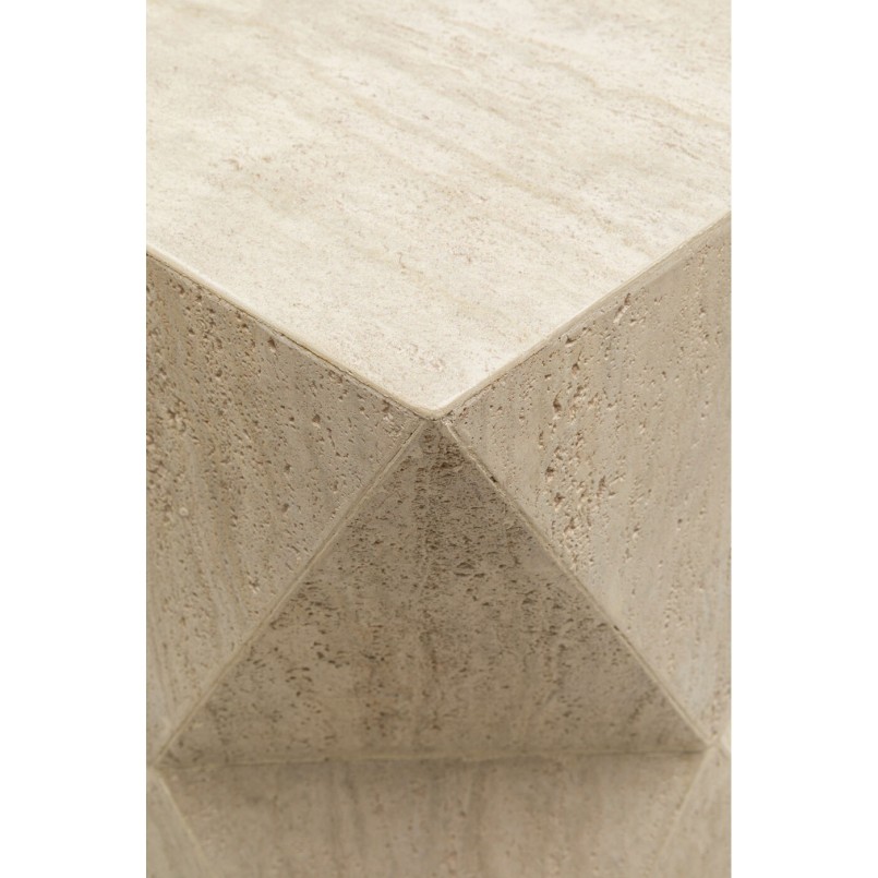 Table d appoint Luxury Triangle Travertine 54cm