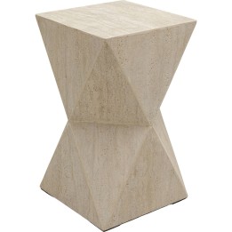 Table d appoint Luxury Triangle Travertine 54cm