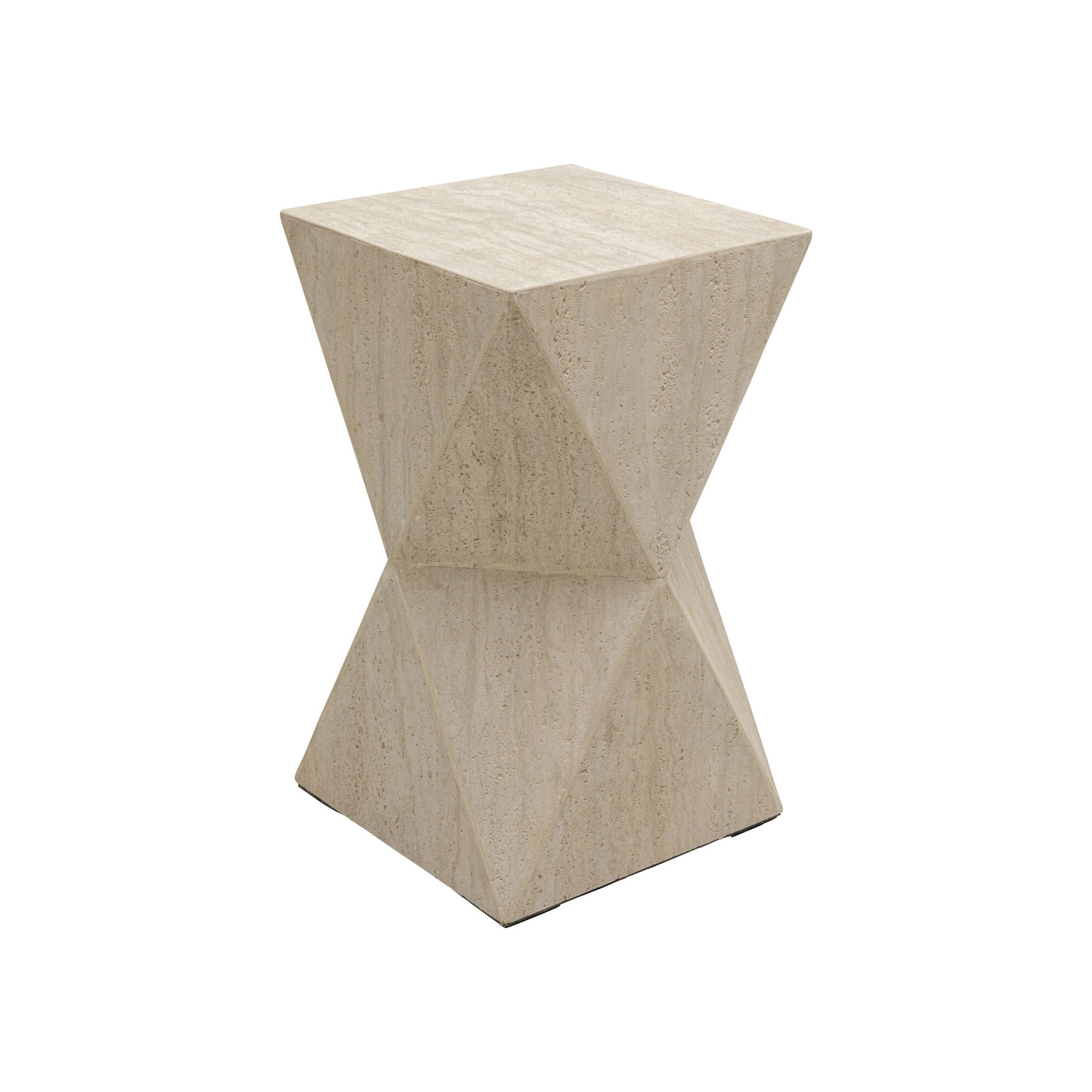Table d appoint Luxury Triangle Travertine 54cm