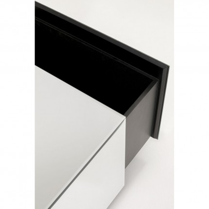 Table basse à tiroirs Luxury 80x60cm argent Kare Design