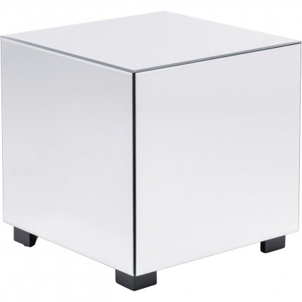 Side Table Luxury with drawer 45x45cm silver Kare Design