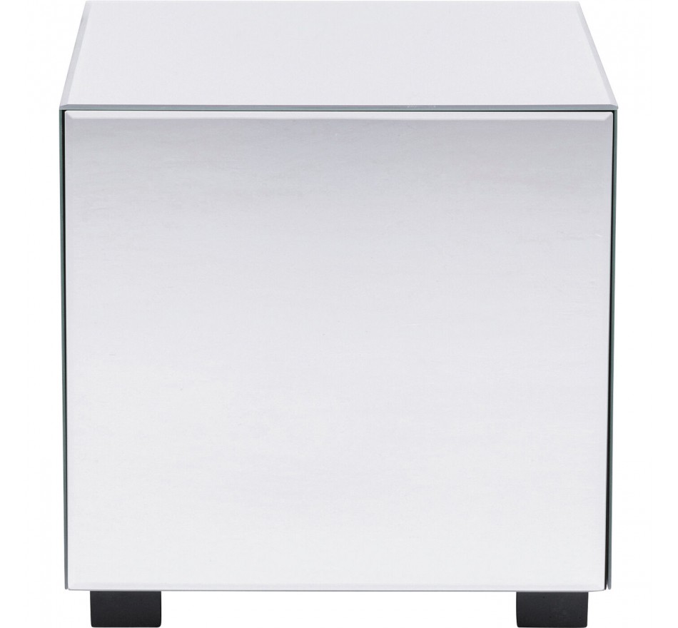 Table d'appoint avec tiroir Luxury 45x45cm argent Kare Design