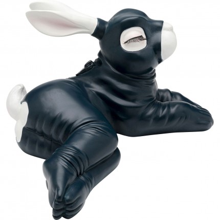 Money Box sexy rabbit lying 27cm dark blue Kare Design