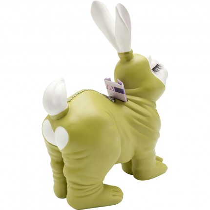 Money Box sexy rabbit 21cm green Kare Design