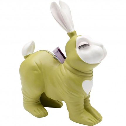Tirelire lapine sexy 21cm verte Kare Design