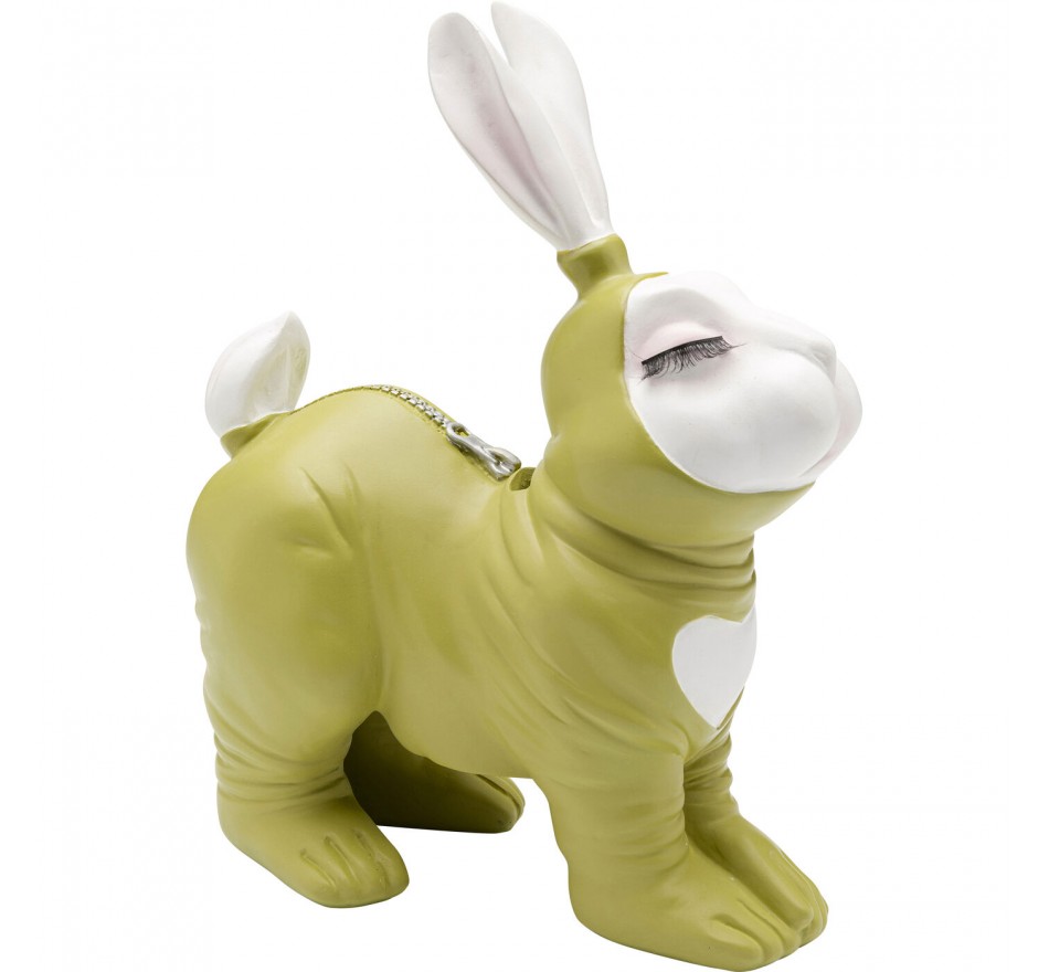 Tirelire lapine sexy 21cm verte Kare Design