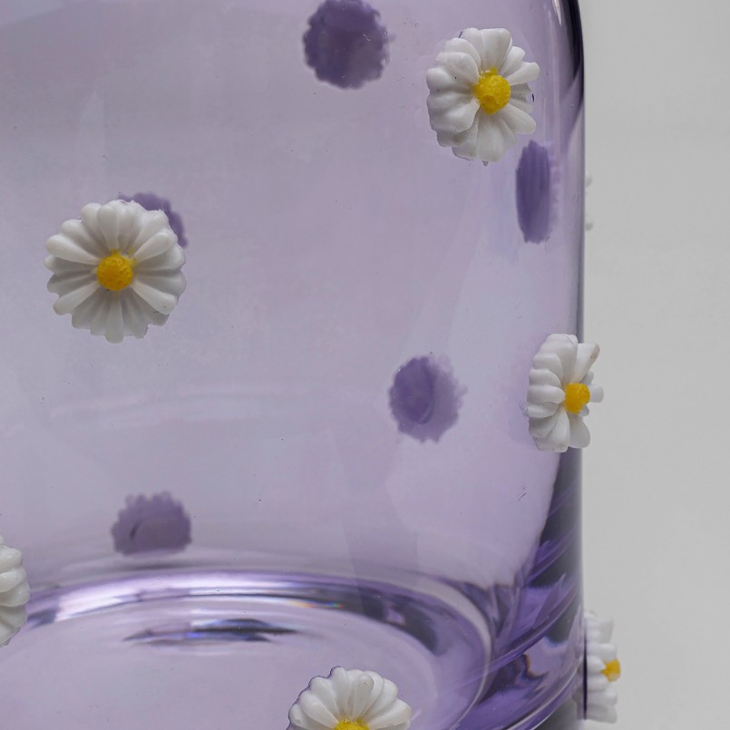 Carafe à eau violette fleurs en relief - Party Flowers - Kare Design
