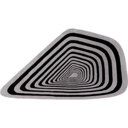 Tapis géométrique noir et blanc -  Electric Diamond - Kare Design