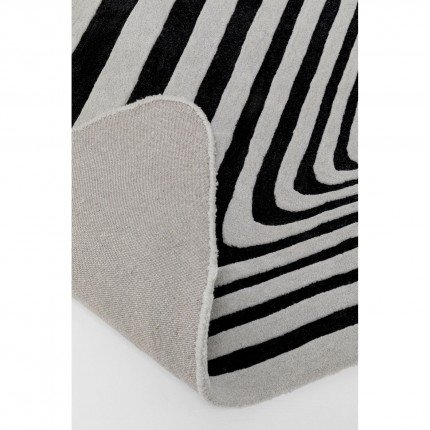Tapis Electric Diamond 240x170cm noir et blanc Kare Design