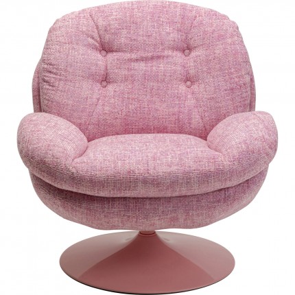 Draaifauteuil Cosy roze Kare Design
