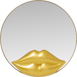 Mirror gold lips Ø100cm Kare Design