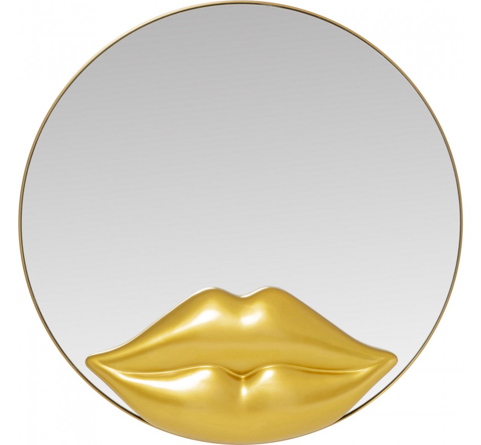 Mirror gold lips Ø100cm Kare Design