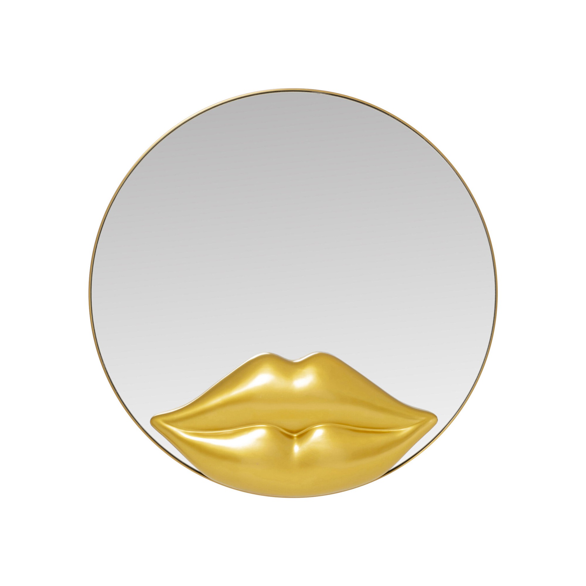 Miroir lèvres dorées 100cm Kare Design